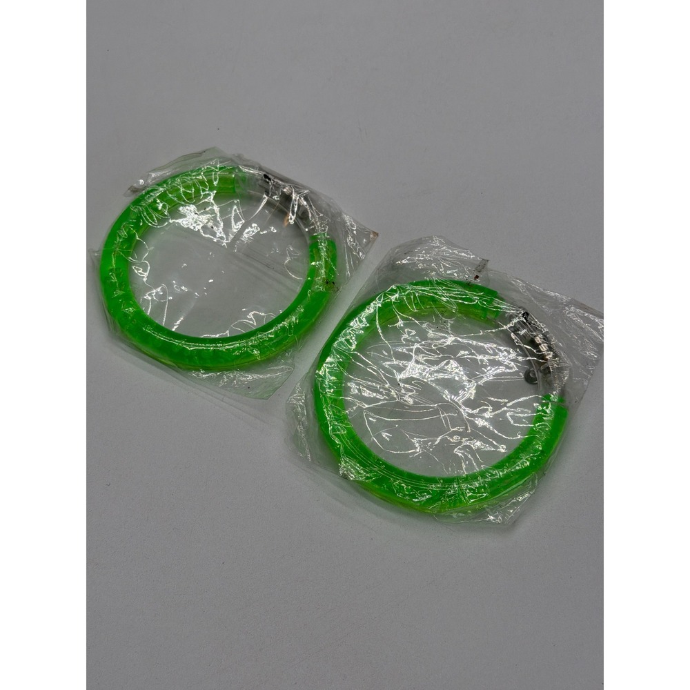 2 Pack Neon Green Coil Bracelets Coil Wristbands Neon‎ Glow Party Favors